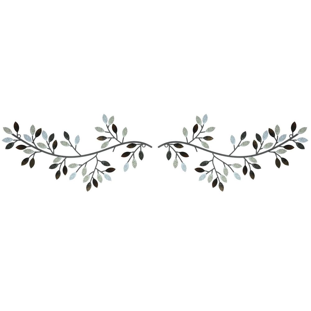2 Pieces Metal Tree Leaf Wall Decor Vine Olive Branch Leaf Wall Art Wrought🧐